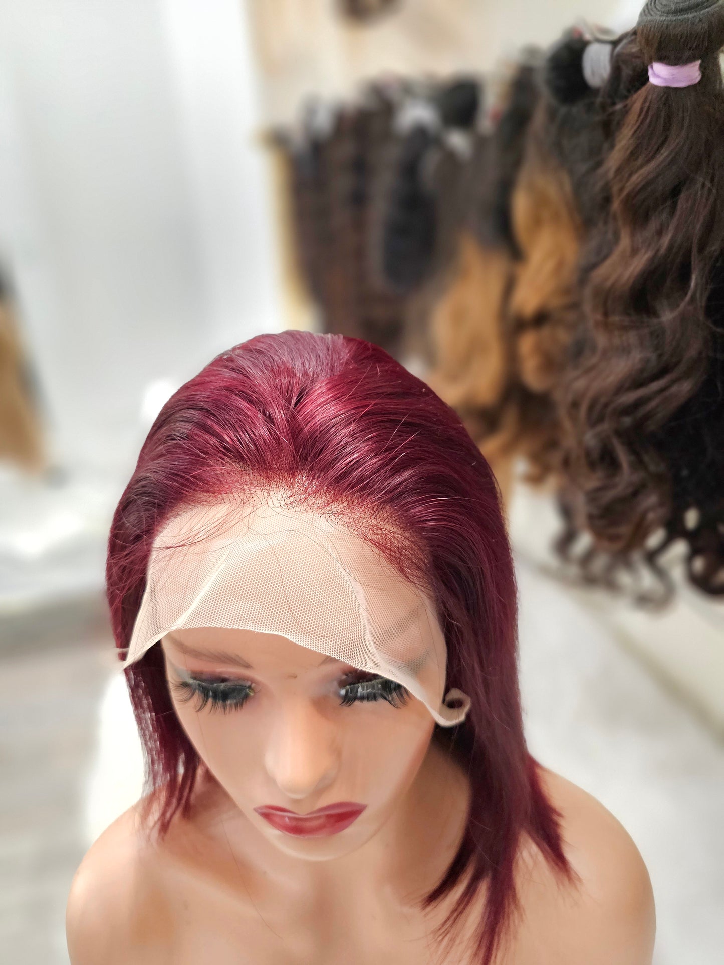 Parrucca liscia 30cm stile bob colore 99j