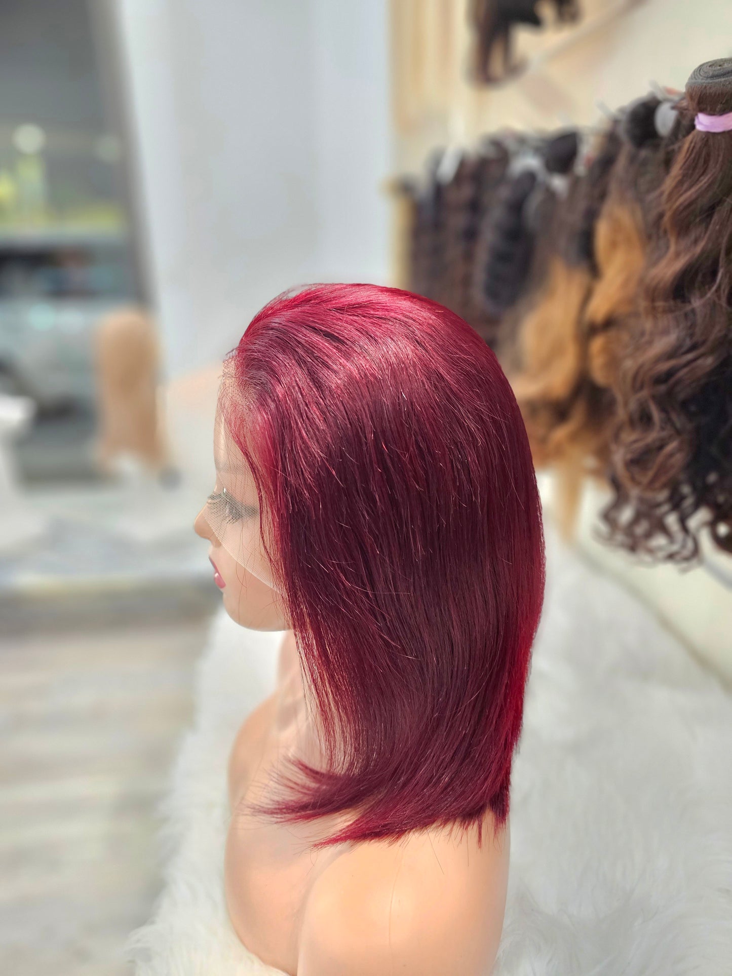 Parrucca liscia 30cm stile bob colore 99j