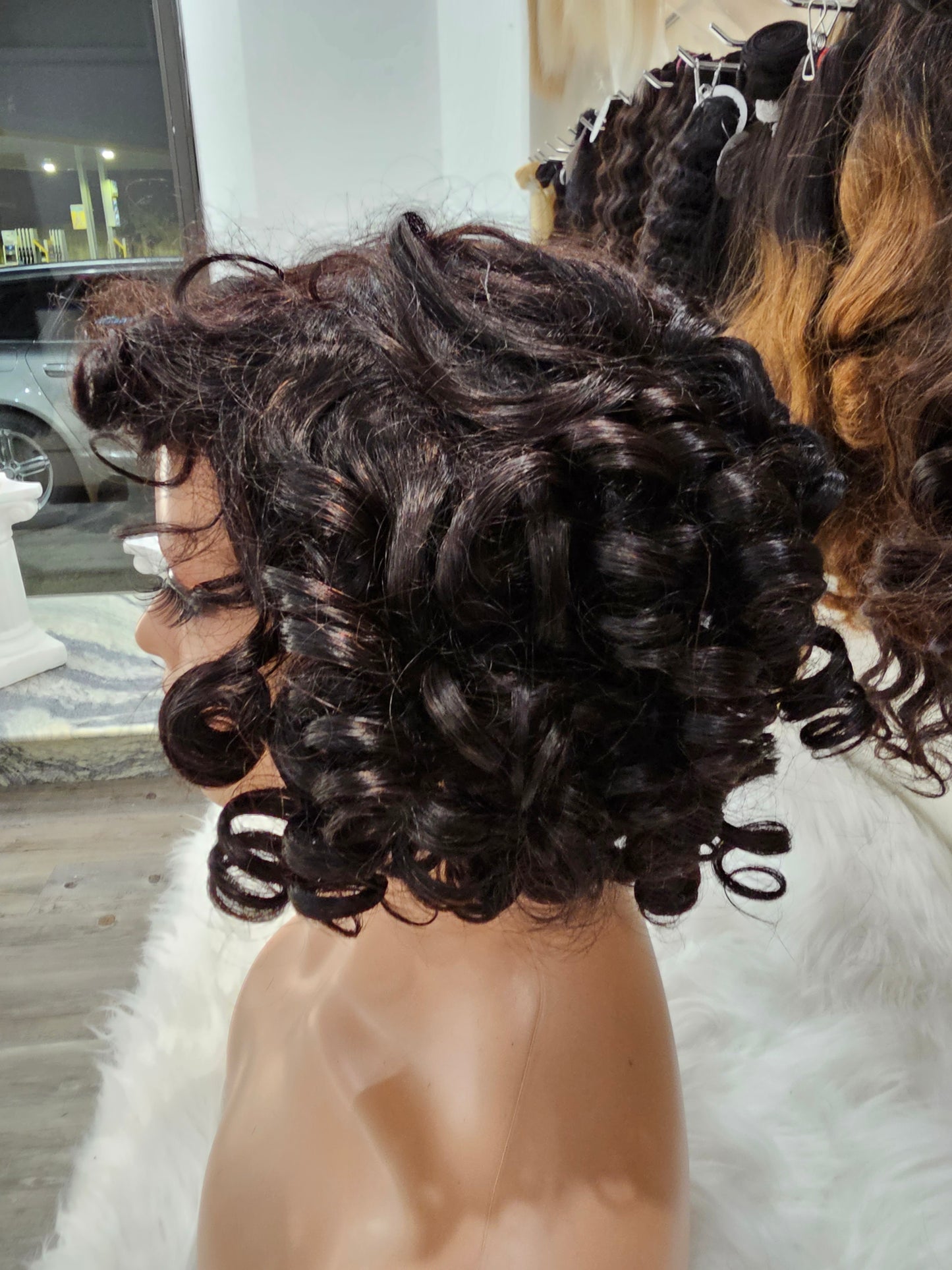 Parrucca mossa 100% capelli veri, 35cm , molto densa ANGELBELLA JZTT-7BNC