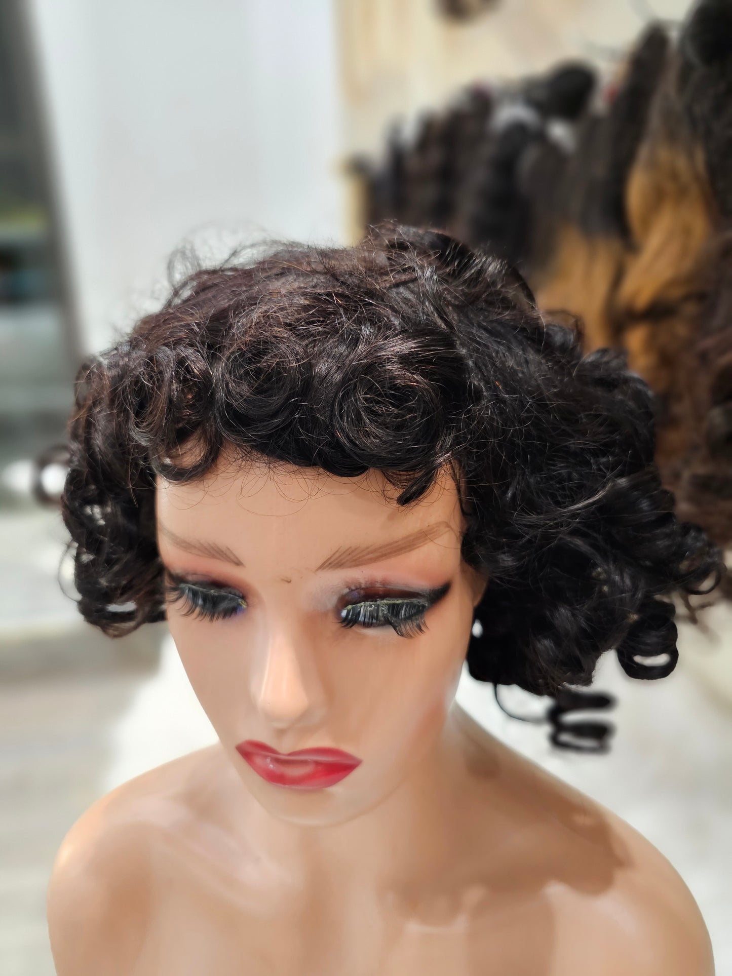 Parrucca mossa 100% capelli veri, 35cm , molto densa ANGELBELLA JZTT-7BNC
