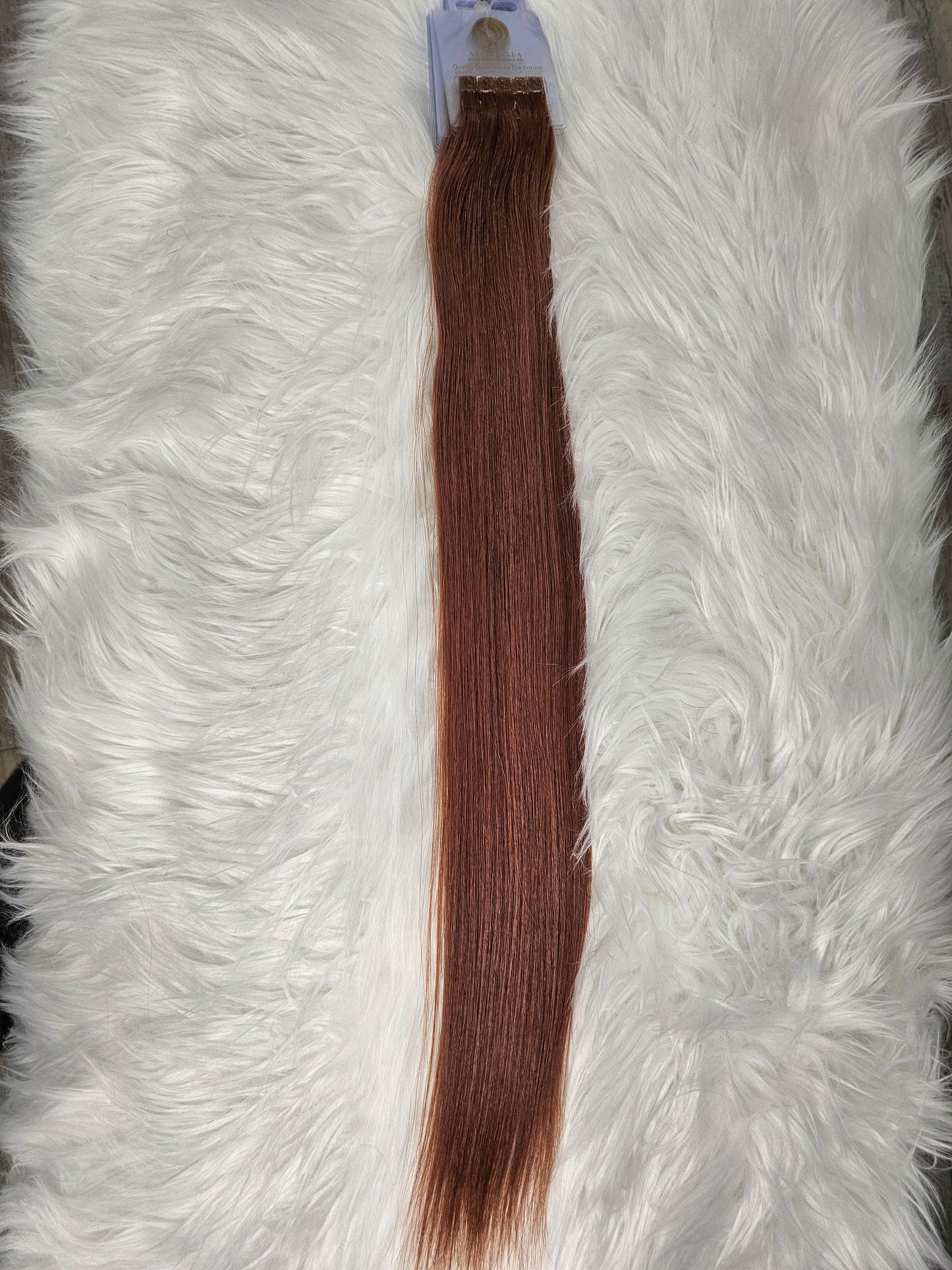 10 ciocche di extension alla cheratina 100% capelli veri 55/60cm colore 33 castano chiaro mogano