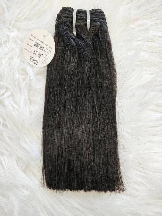 Extension cucite lisce 100% capelli veri vergini, 20cm di lunghezza