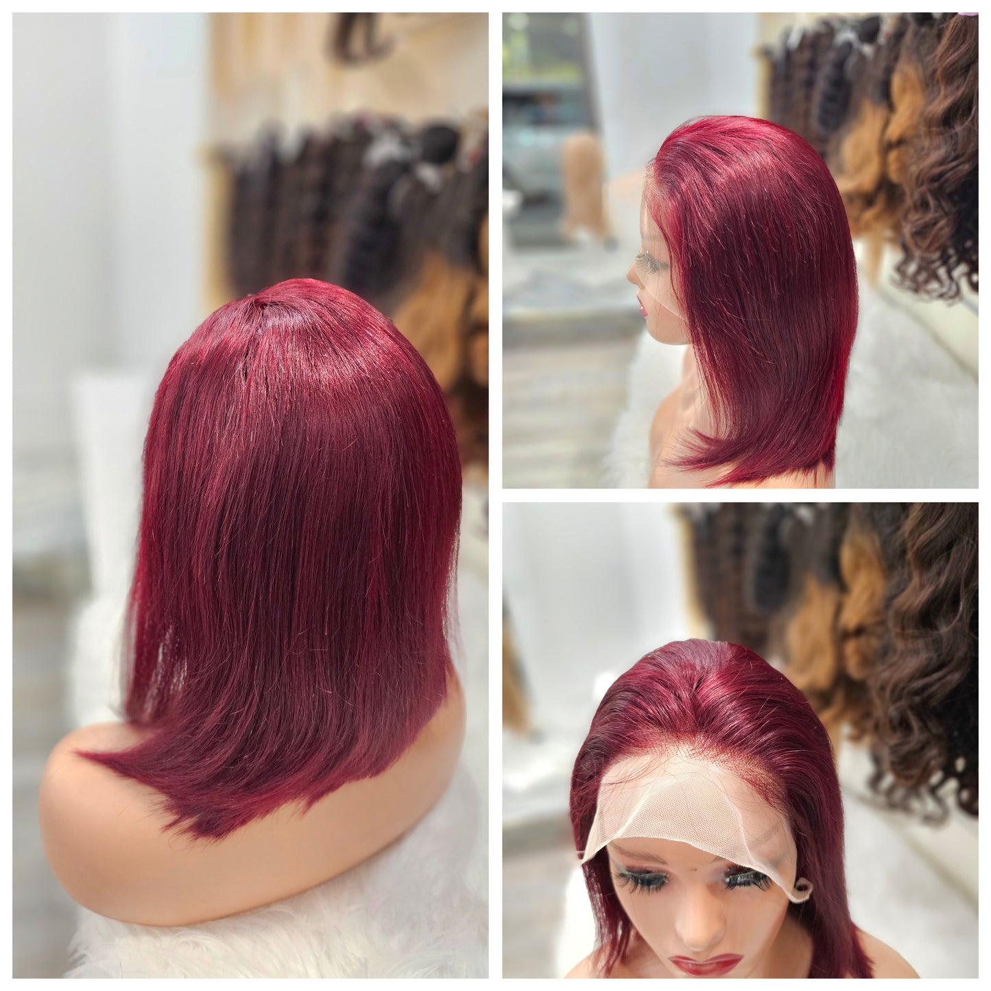 Parrucca liscia 30cm stile bob colore 99j