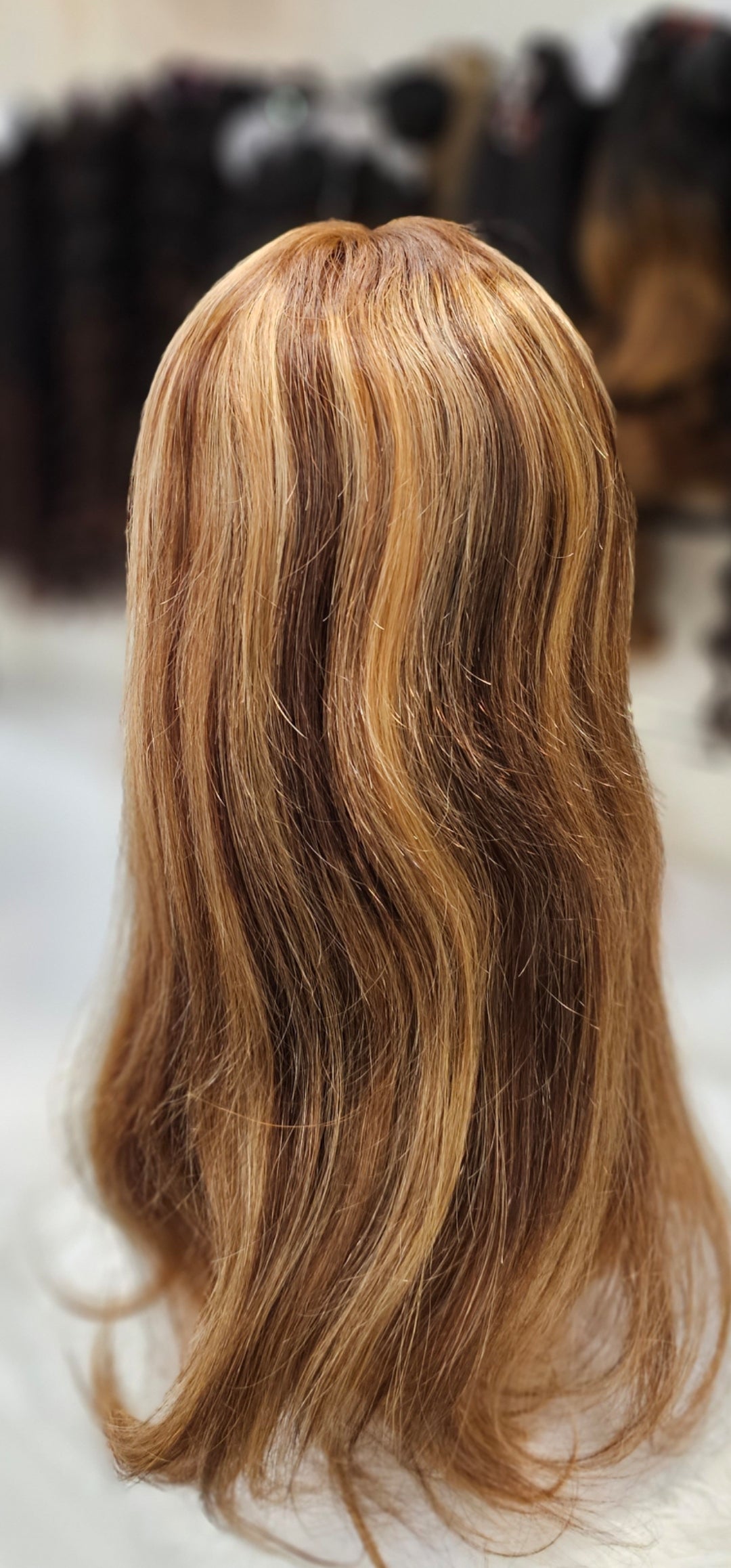 Parrucca 100% capelli veri 50cm colore mesciato #4/27