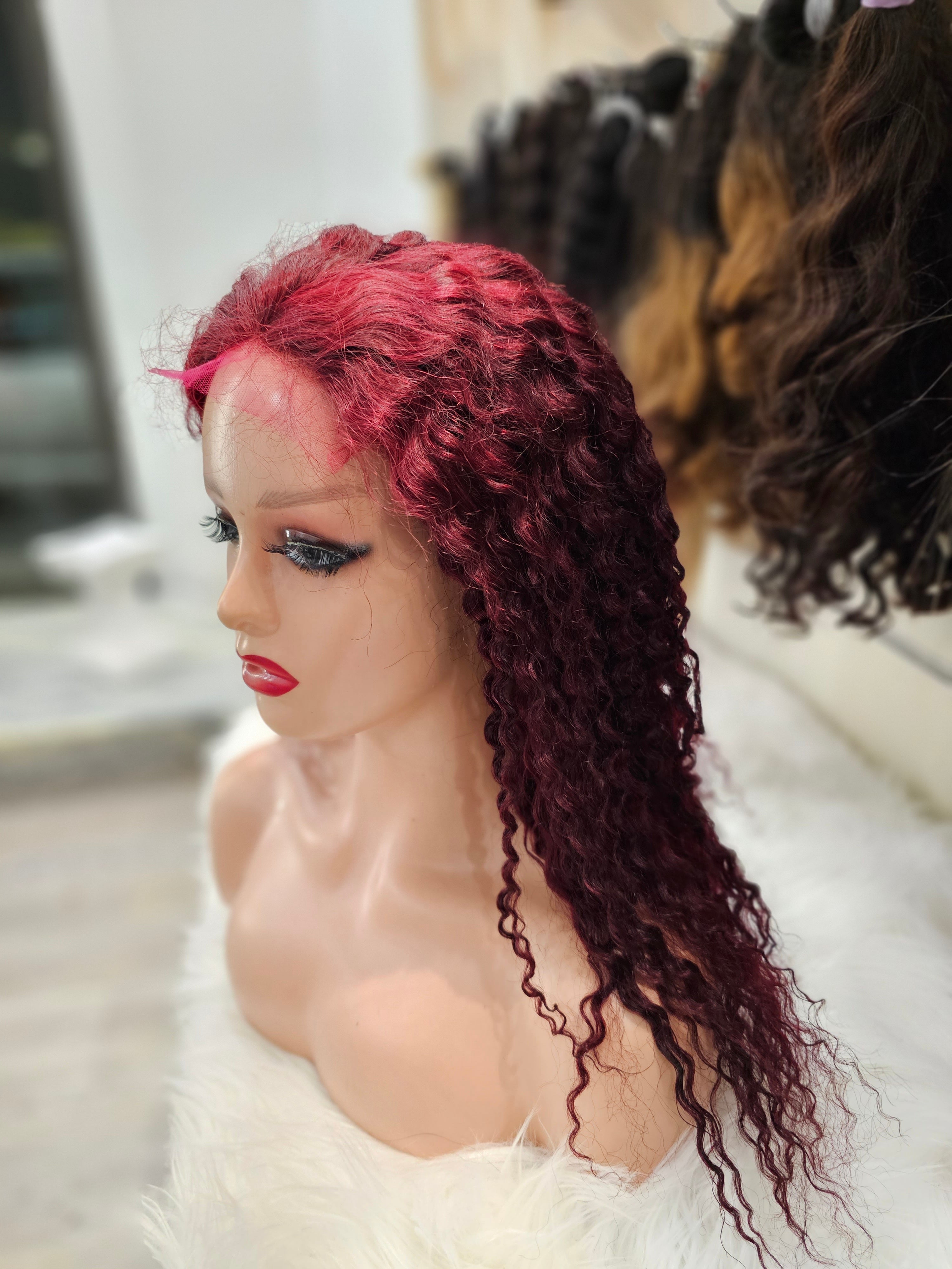 Parrucca capelli ricci 100% di lunghezza 40cm ANGELBELLA HD-ZHTT-6A5X5KC16YF