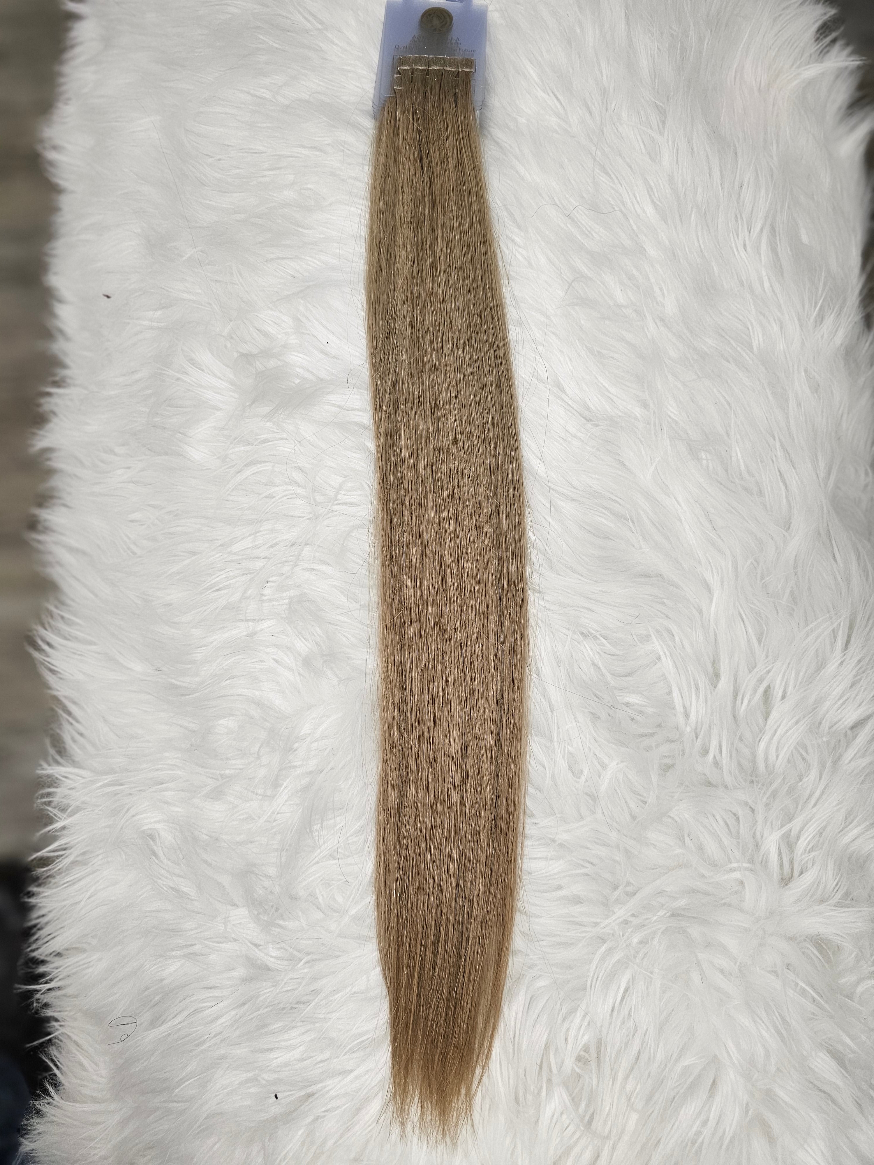 10 ciocche di extension alla cheratina 100% capelli veri 55/60cm colore 10 biondo scuro