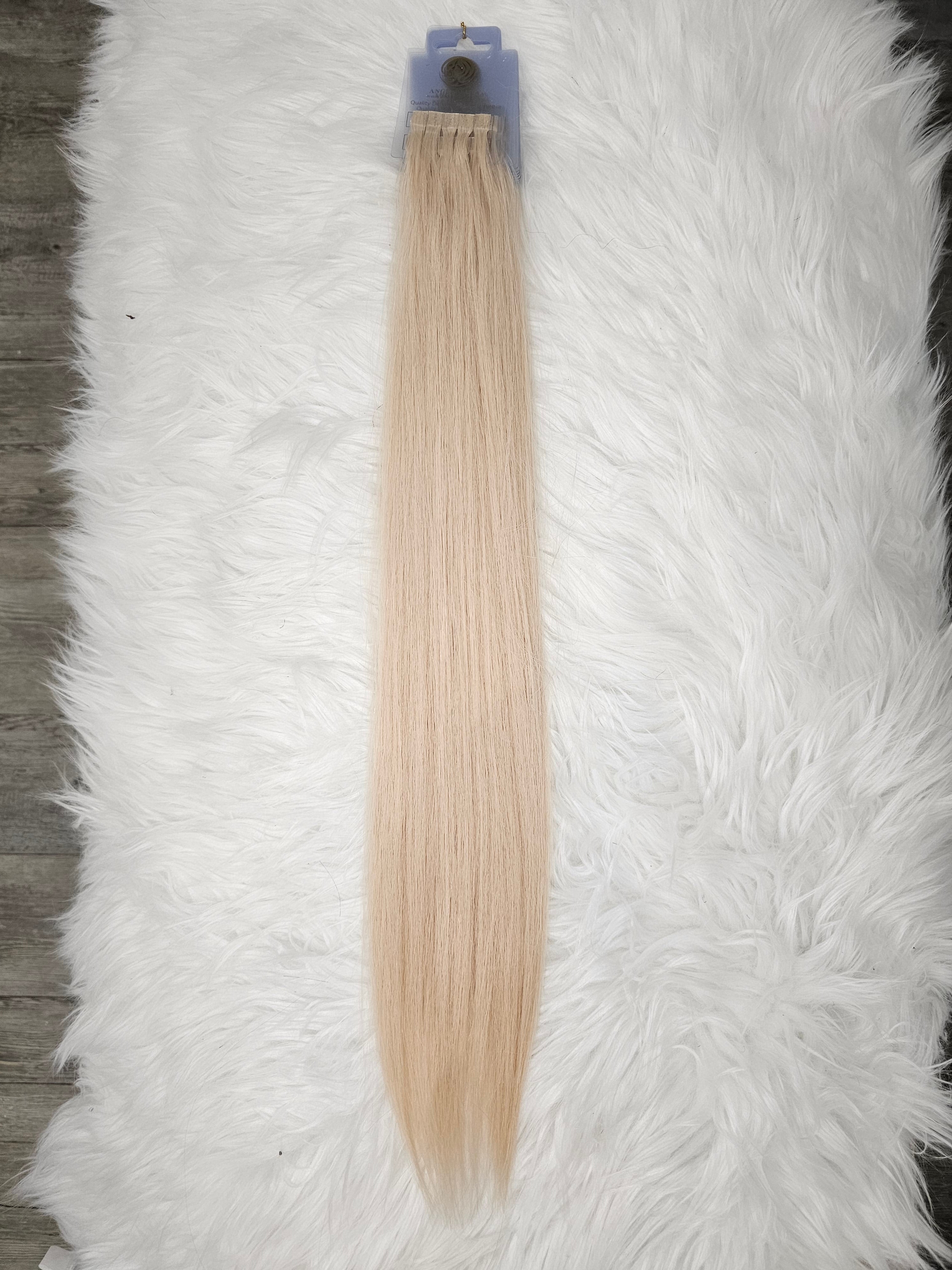 10 ciocche di extension alla cheratina 100% capelli veri 55/60cm colore 60 biondo chiaro