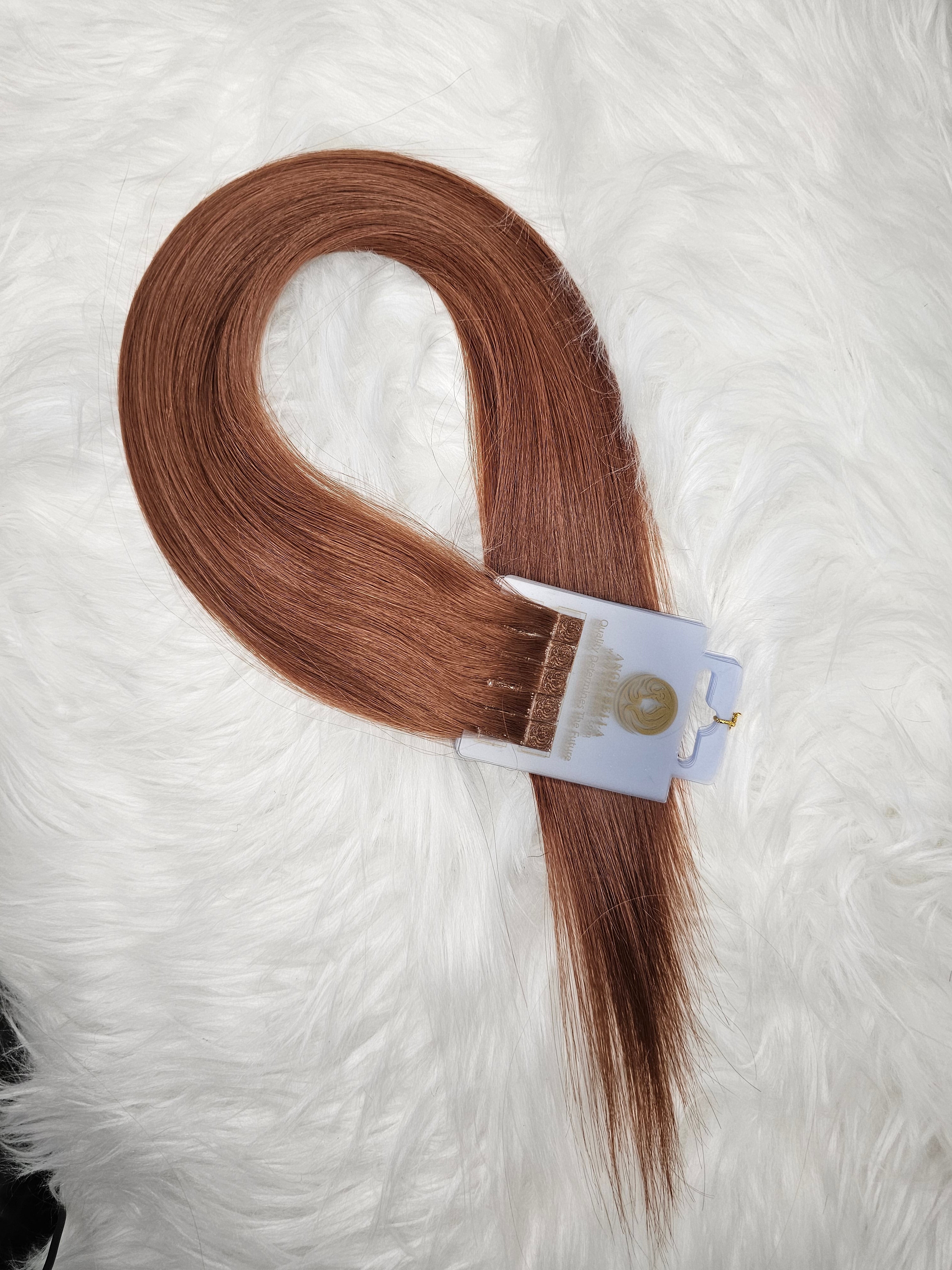 10 ciocche di extension alla cheratina 100% capelli veri 55/60cm colore 33 castano chiaro mogano